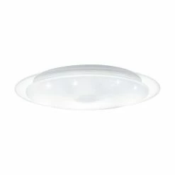 Eglo Leuchten EGLO LANCIANO Deckenleuchte LED Weiß, Transparent, Klar, 1-flammig, Fernbedienung