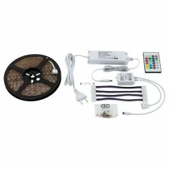 Eglo Leuchten Eglo LED STRIPES-FLEX Leuchtband Transparent, Klar, 1-flammig, Fernbedienung, Farbwechsler