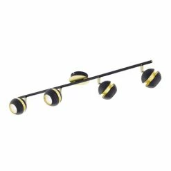 Eglo Leuchten Eglo NOCITO Deckenspot LED Schwarz, Gold, 4-flammig