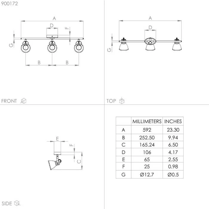 Eglo Leuchten Eglo SERAS Deckenleuchte LED Messing, Gold, 3-flammig – Bild 3
