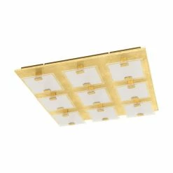 Eglo Leuchten Eglo VICARO Deckenleuchte LED Gold, 9-flammig