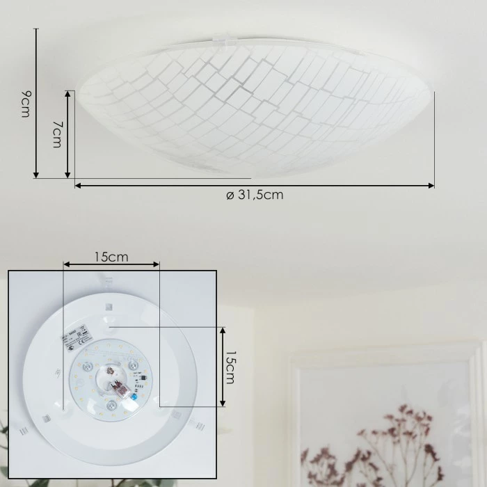 Hofstein Emibois Deckenleuchte LED Chrom, 1-flammig – Bild 4