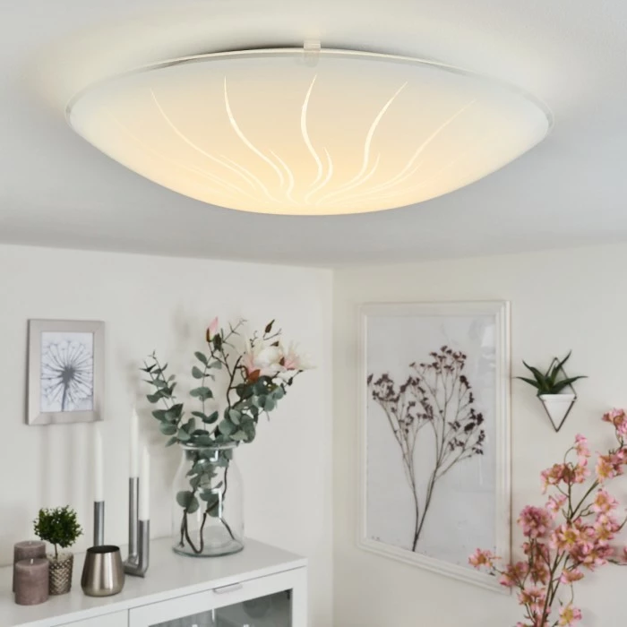 Hofstein Emibois Deckenleuchte LED Chrom, 1-flammig