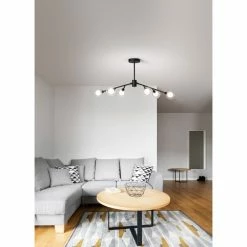 Fabas Luce Dalila Deckenleuchte LED Schwarz, 6-flammig