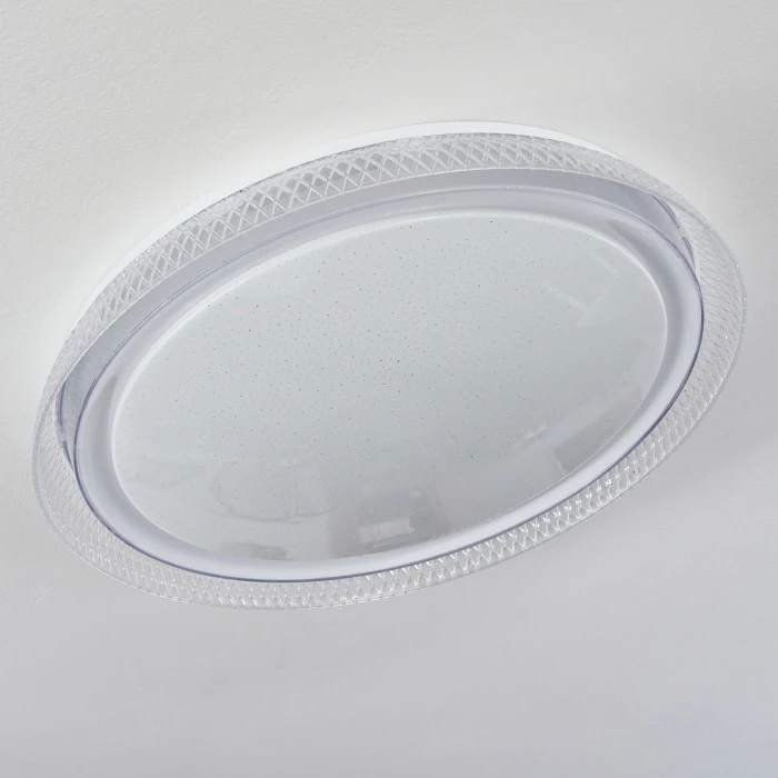 Hofstein Feletto Deckenleuchte LED Weiß, Transparent, Klar, 1-flammig, Fernbedienung – Bild 8