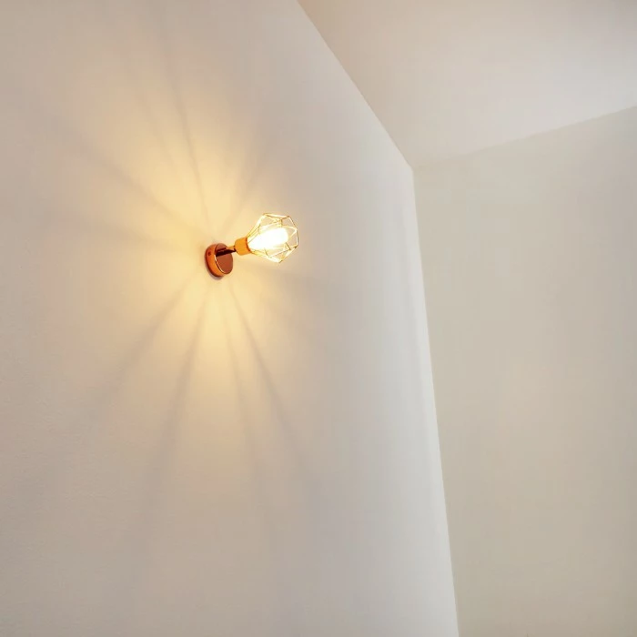 Hofstein Ferrand Wandleuchte LED Kupferfarben, 1-flammig – Bild 4