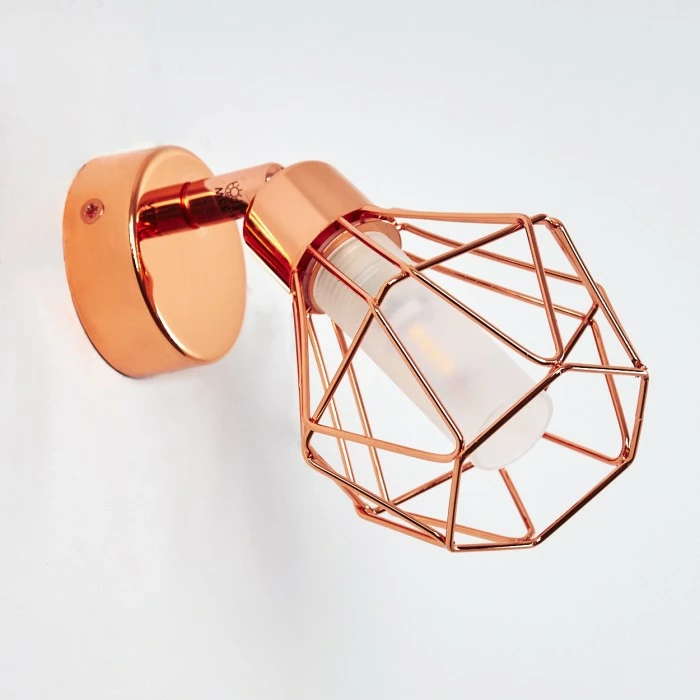 Hofstein Ferrand Wandleuchte LED Kupferfarben, 1-flammig – Bild 5