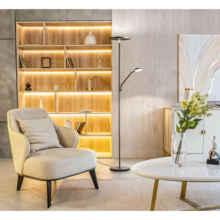 FHL easy Fabi Stehleuchte LED Schwarz, 1-flammig – Bild 2