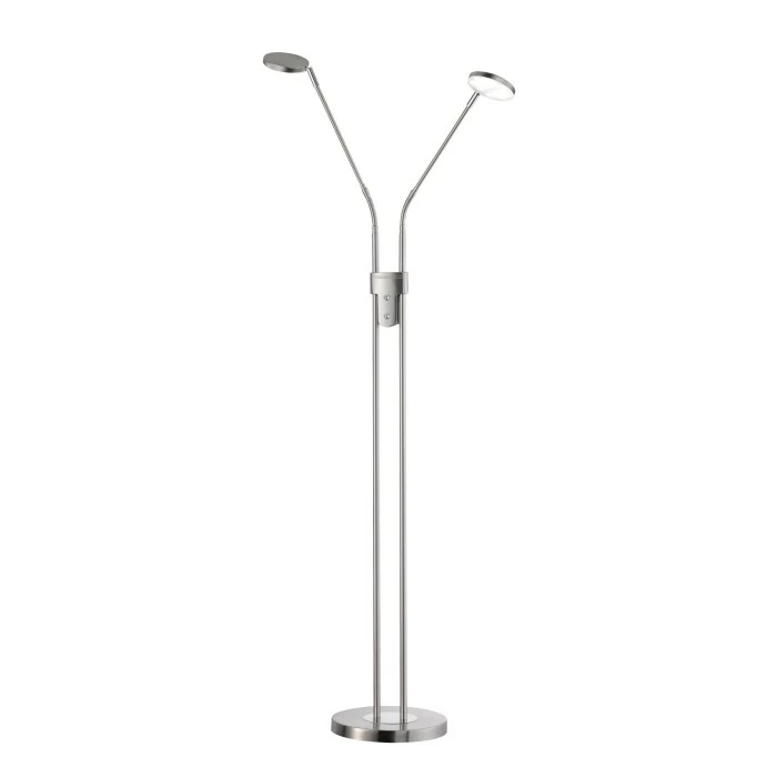 FHL easy Luna Stehleuchte LED Nickel-Matt, 2-flammig