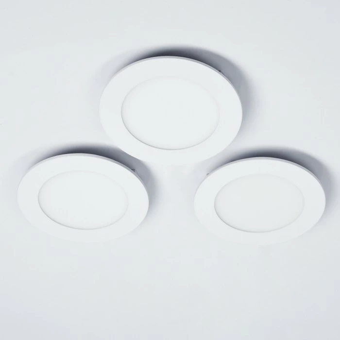 Hofstein Finsrud Deckenaufbauleuchte 3er Set LED Weiß, 3-flammig – Bild 9