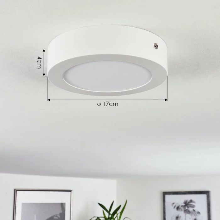 Hofstein Finsrud Deckenleuchte LED Weiß, 1-flammig – Bild 4