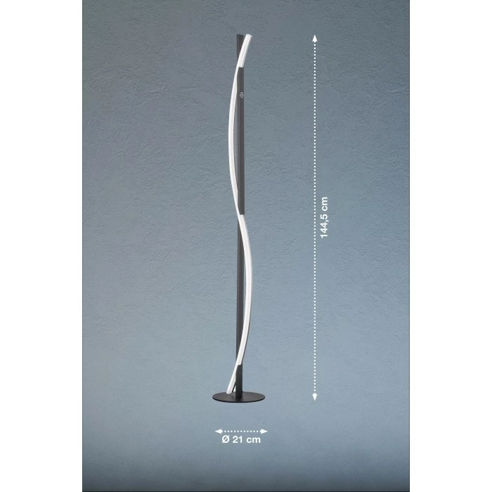 Honsel Leuchten Fischer & Honsel Bridge Stehleuchte LED Schwarz, 1-flammig – Bild 6