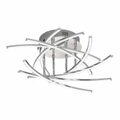 Honsel Leuchten Fischer & Honsel CROSS TW Deckenleuchte LED Chrom, 8-flammig, Fernbedienung, Farbwechsler