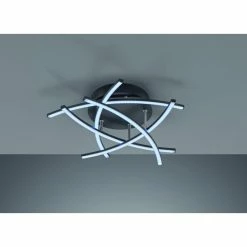 Honsel Leuchten Fischer & Honsel Cross TW Deckenleuchte LED Schwarz, 5-flammig, Fernbedienung