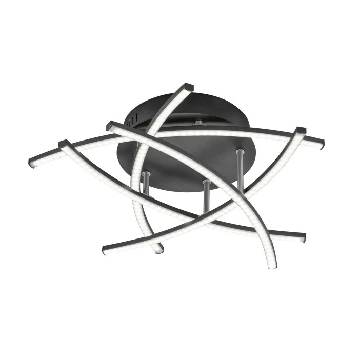 Honsel Leuchten Fischer & Honsel Cross TW Deckenleuchte LED Schwarz, 5-flammig, Fernbedienung – Bild 2