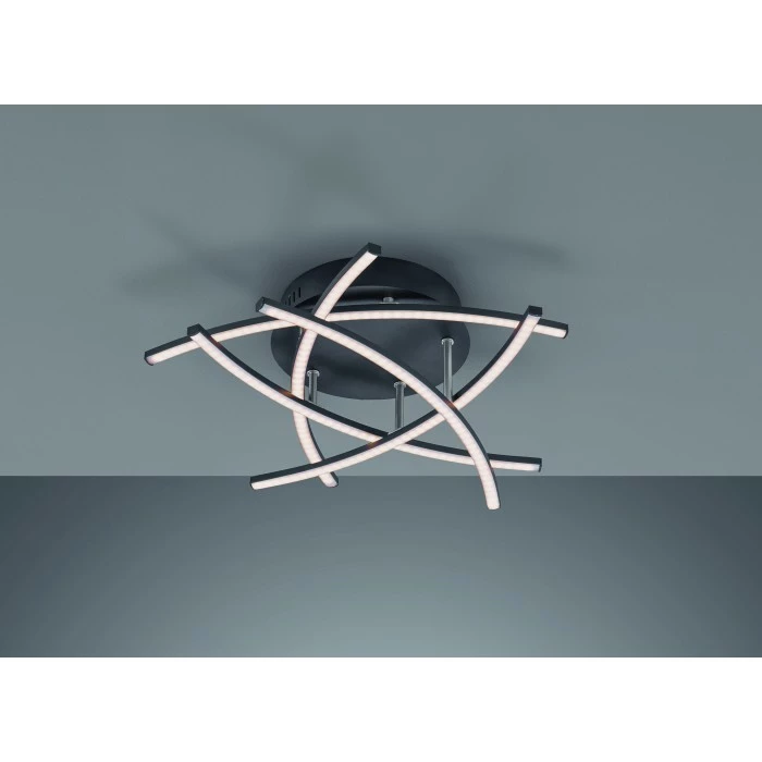 Honsel Leuchten Fischer & Honsel Cross TW Deckenleuchte LED Schwarz, 5-flammig, Fernbedienung – Bild 4