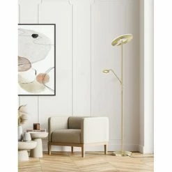 Honsel Leuchten Fischer & Honsel Dent Deckenfluter LED Messing, 1-flammig