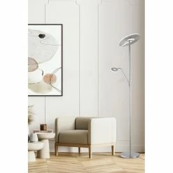 Honsel Leuchten Fischer & Honsel Dent Deckenfluter LED Nickel-Matt, 1-flammig