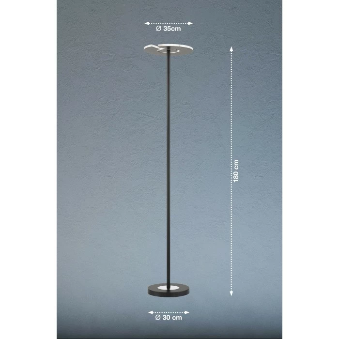 Honsel Leuchten Fischer & Honsel Dent Stehleuchte LED Schwarz, 1-flammig – Bild 3