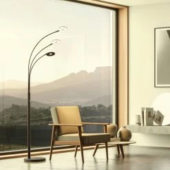 Honsel Leuchten Fischer & Honsel Dent Stehleuchte LED Schwarz, 3-flammig