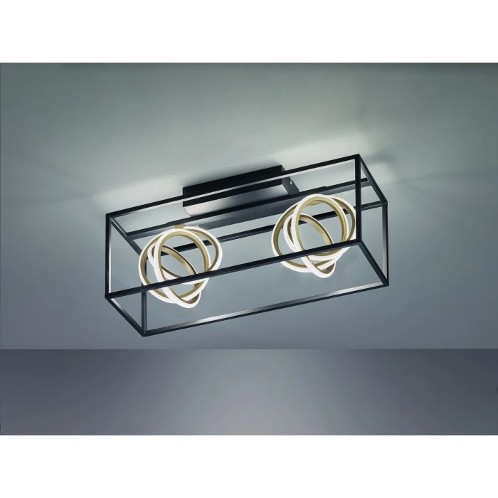 Fischer Leuchten Fischer & Honsel Gisi Deckenleuchte LED Schwarz, 2-flammig, Fernbedienung – Bild 2