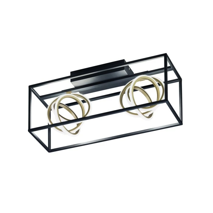 Fischer Leuchten Fischer & Honsel Gisi Deckenleuchte LED Schwarz, 2-flammig, Fernbedienung – Bild 3