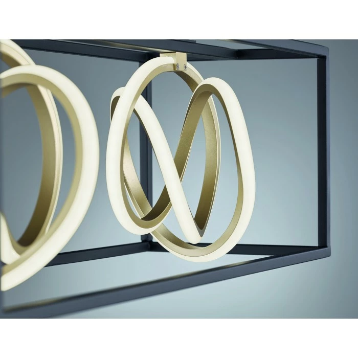 Fischer Leuchten Fischer & Honsel Gisi Deckenleuchte LED Schwarz, 2-flammig, Fernbedienung – Bild 6