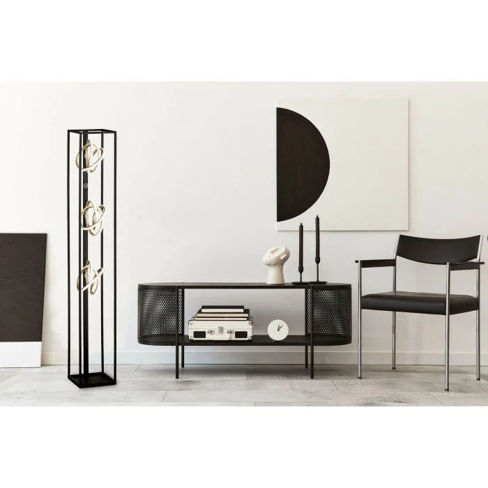 Fischer Leuchten Fischer & Honsel Gisi Stehleuchte LED Schwarz, 3-flammig