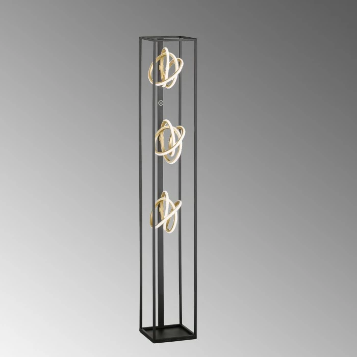 Fischer Leuchten Fischer & Honsel Gisi Stehleuchte LED Schwarz, 3-flammig – Bild 2