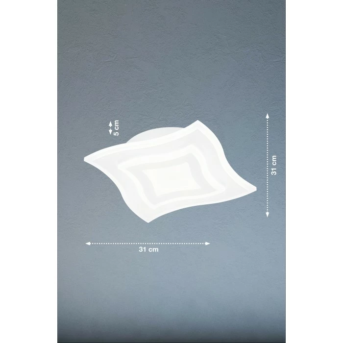 Honsel Leuchten Fischer & Honsel Gorden Deckenleuchte LED Weiß, 1-flammig, Fernbedienung â Bild 4