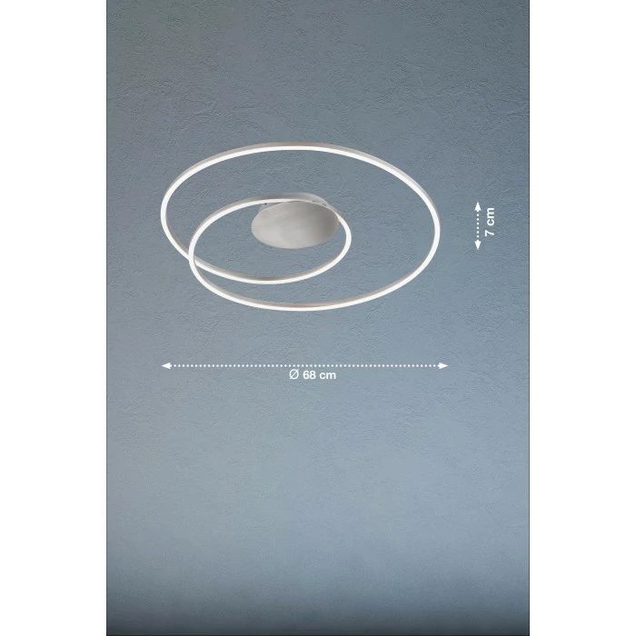 Honsel Leuchten Fischer & Honsel Holy Deckenleuchte LED Nickel-Matt, 1-flammig, Fernbedienung â Bild 4