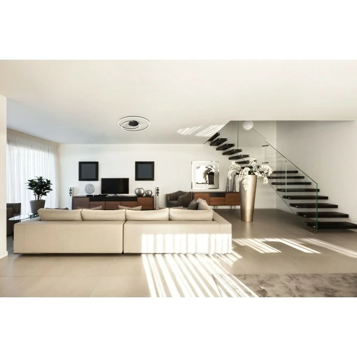 Honsel Leuchten Fischer & Honsel Holy Deckenleuchte LED Schwarz, 1-flammig, Fernbedienung