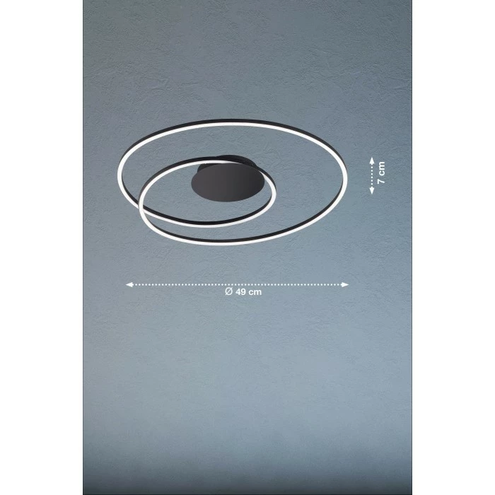 Honsel Leuchten Fischer & Honsel Holy Deckenleuchte LED Schwarz, 1-flammig, Fernbedienung â Bild 2