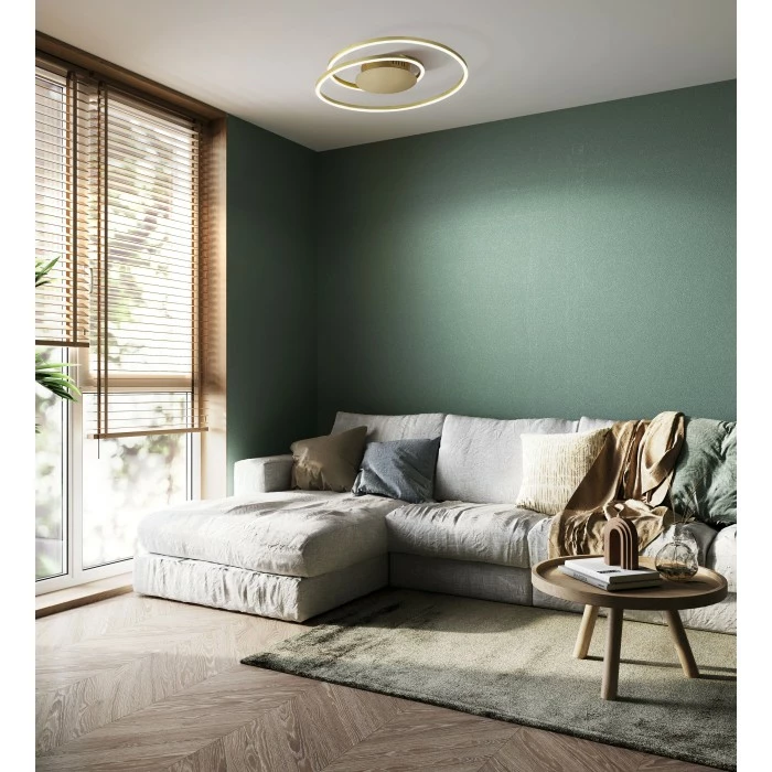 Honsel Leuchten Fischer & Honsel Holy Deckenleuchte LED Messing, 1-flammig, Fernbedienung