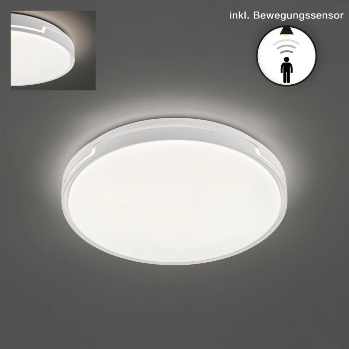 Honsel Leuchten Fischer & Honsel Tex BS Deckenleuchte LED Weiß, 1-flammig, Bewegungsmelder