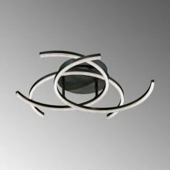 Honsel Leuchten Fischer & Honsel Visby Deckenleuchte LED Schwarz, 3-flammig, Fernbedienung