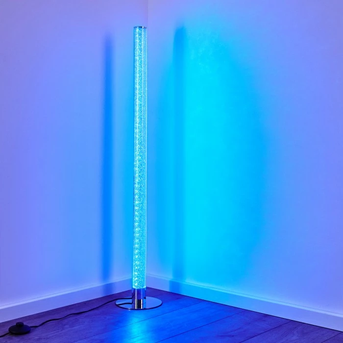 Hofstein Flaut Stehleuchte LED Chrom, 1-flammig, Fernbedienung, Farbwechsler – Bild 7