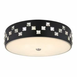 Globo ABELIA Deckenleuchte LED Schwarz, 1-flammig