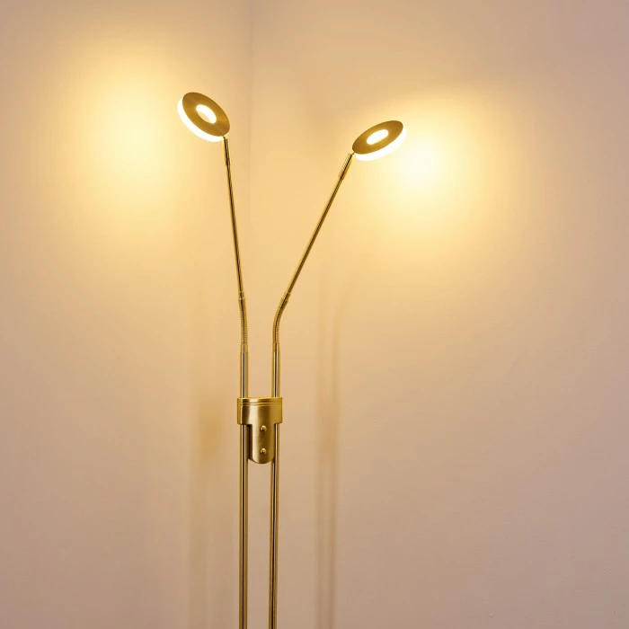 Hofstein Gulkana Stehleuchte LED Gold, 2-flammig – Bild 8