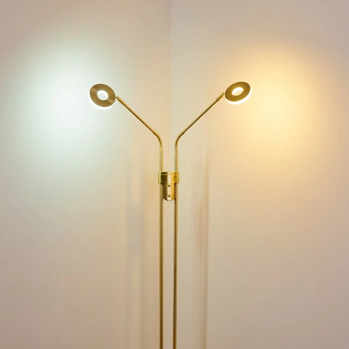 Hofstein Gulkana Stehleuchte LED Gold, 2-flammig – Bild 9