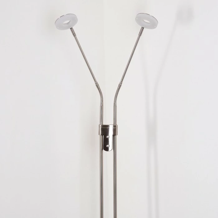 Hofstein Gulkana Stehleuchte LED Nickel-Matt, 2-flammig – Bild 8