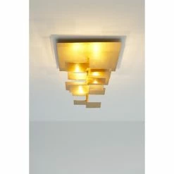 Holländer SCACCHI Deckenleuchte LED Gold, 9-flammig