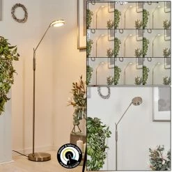 Hofstein Huallilemu Stehleuchte LED Nickel-Matt, 1-flammig