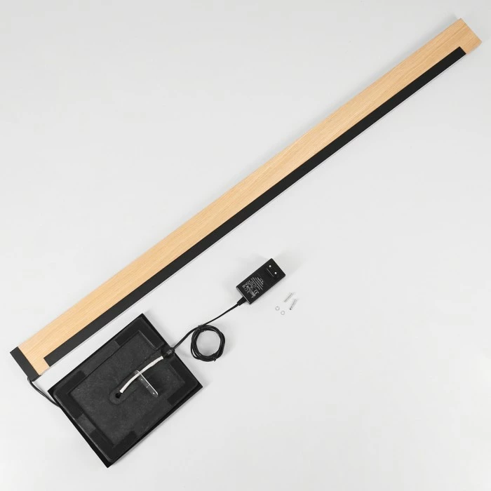 Hofstein Inzino Stehleuchte LED Schwarz, Naturfarben, 1-flammig – Bild 5