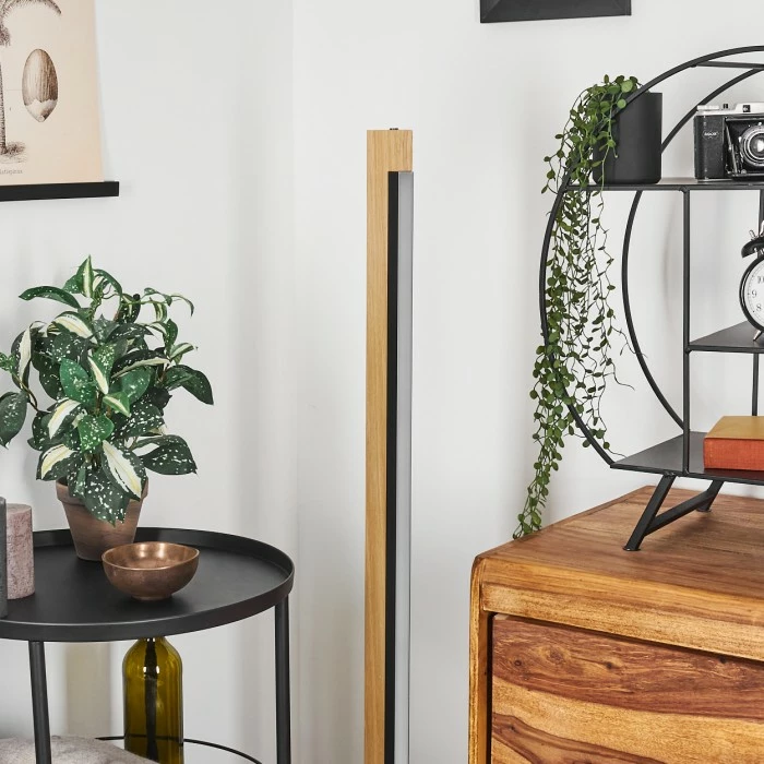 Hofstein Inzino Stehleuchte LED Schwarz, Naturfarben, 1-flammig – Bild 10