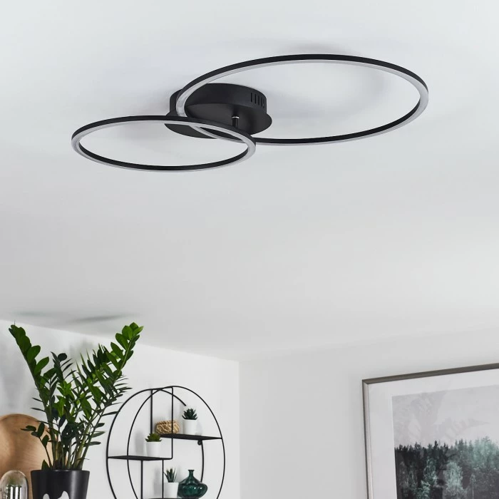 Hofstein Johsa Deckenleuchte LED Schwarz, 2-flammig – Bild 11