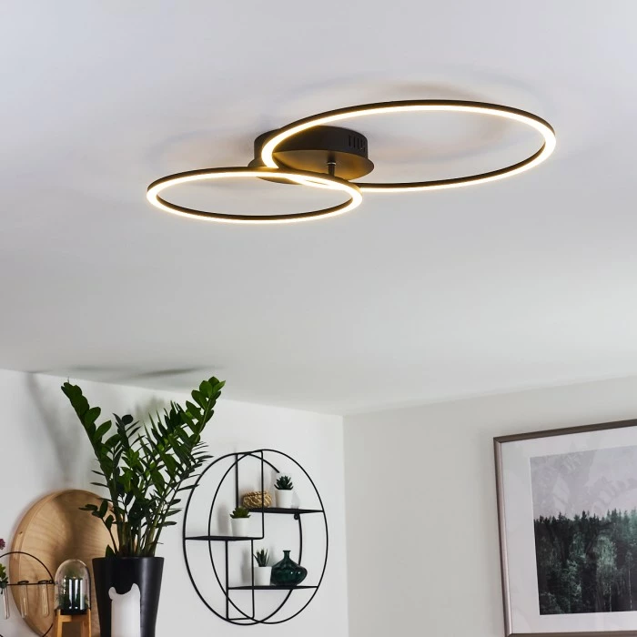 Hofstein Johsa Deckenleuchte LED Schwarz, 2-flammig – Bild 13