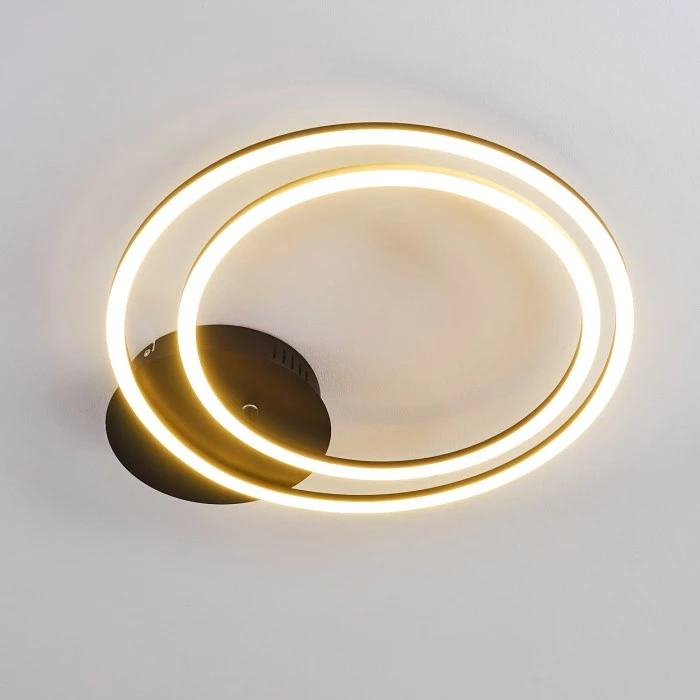 Hofstein Johsa Deckenleuchte LED Schwarz, 2-flammig – Bild 4