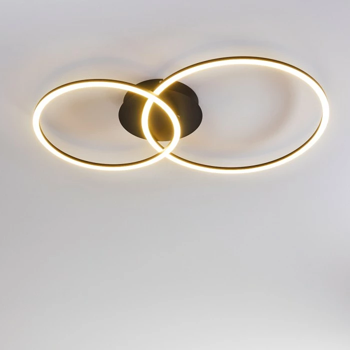 Hofstein Johsa Deckenleuchte LED Schwarz, 2-flammig – Bild 8