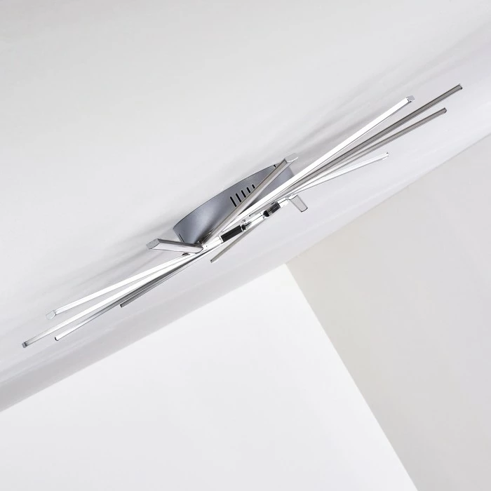 Hofstein Kinna Deckenleuchte LED Edelstahl, 12-flammig, Fernbedienung, Farbwechsler – Bild 19